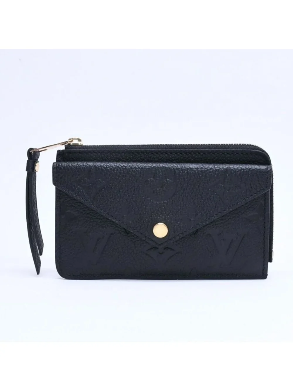 Louis Vuitton Wallet Coin Purse Card Case Porte Cartes Recto Verso Black Gold